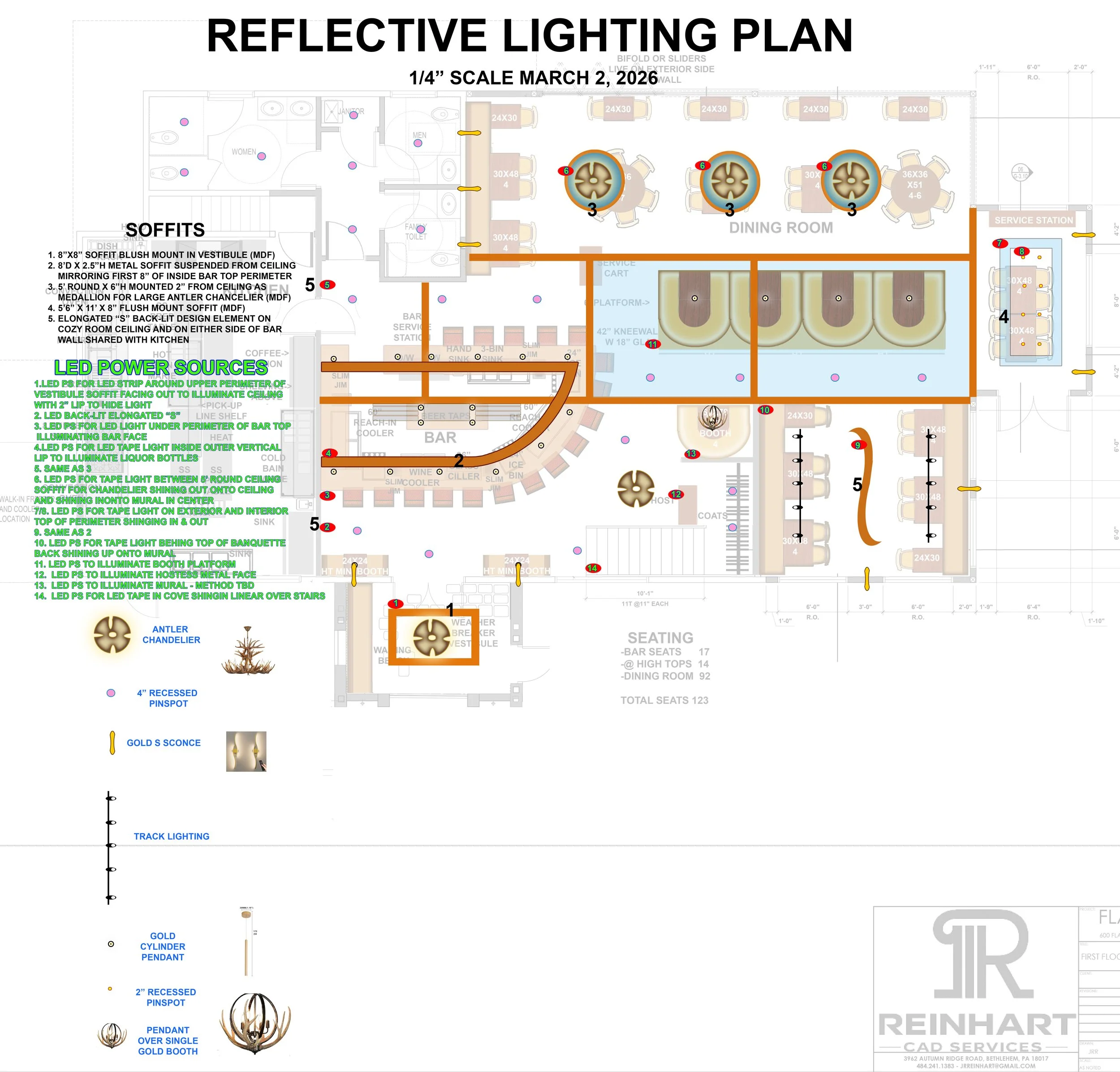 1ST FLOOR LIGHT PLAN