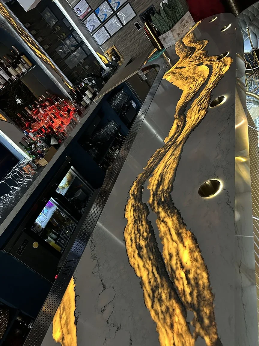 Liv Lounge Translucent Quartz Bar Top
