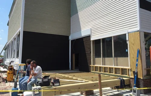 Demolition of Pilot House Porch during expert restaurant renovation