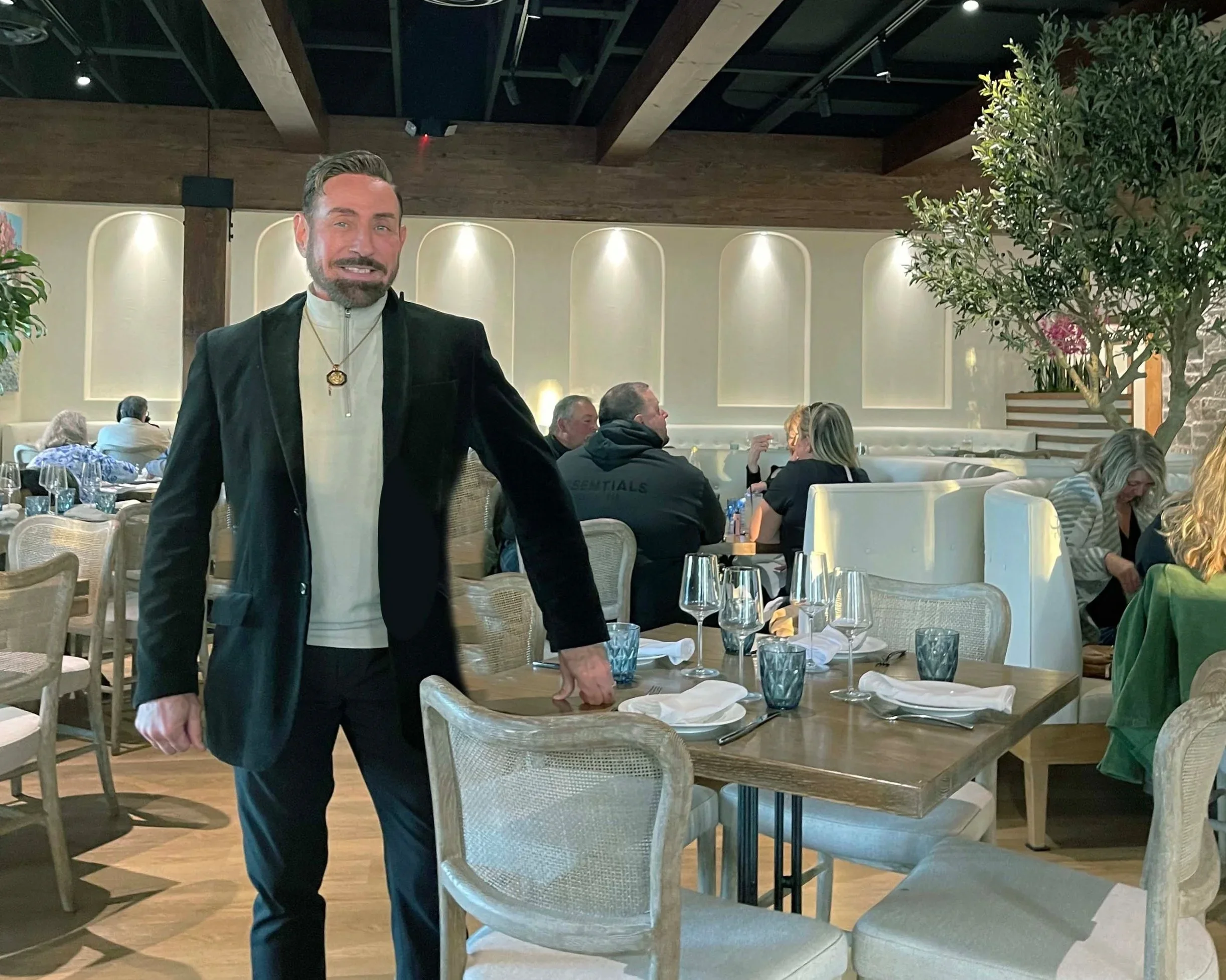 restaurant designer Raymond Haldeman at Naxos