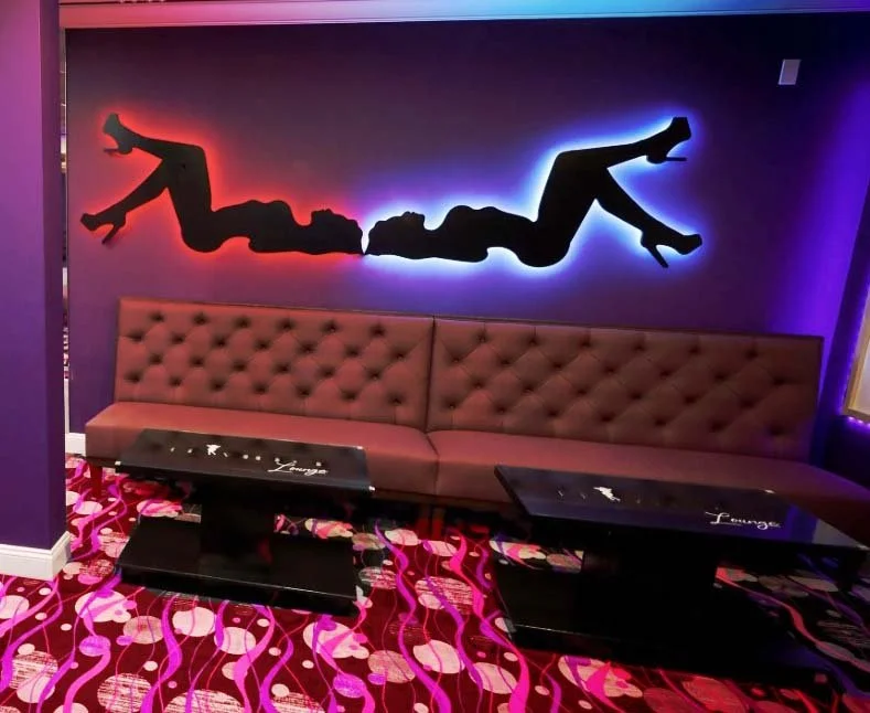 naked women silhouettes at Privilege gentlemen's club