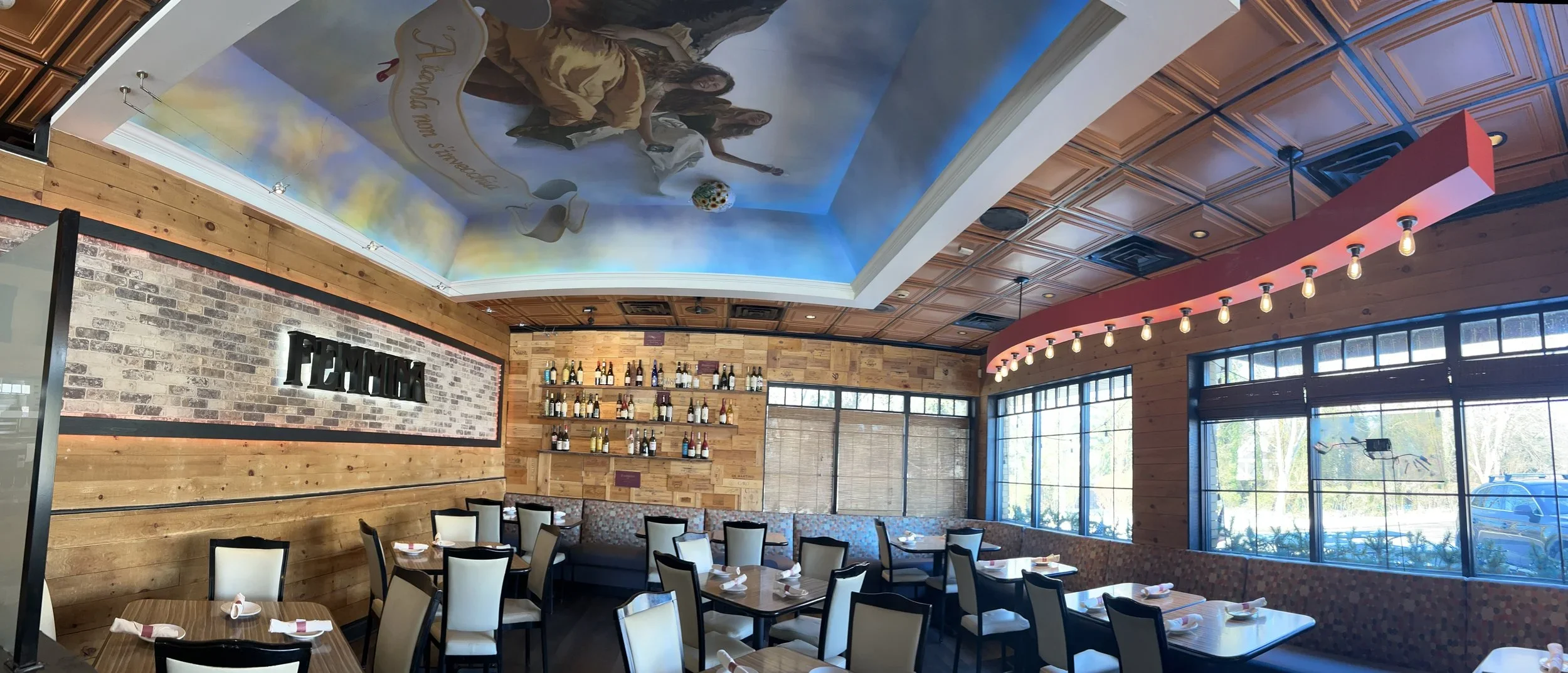 Femmina Italian restaurant in Medford, NJ, designed by Raymond Haldeman