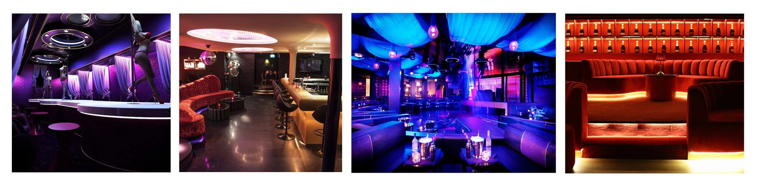 four gentlemens adult nightclubs designed by Raymond Haldeman