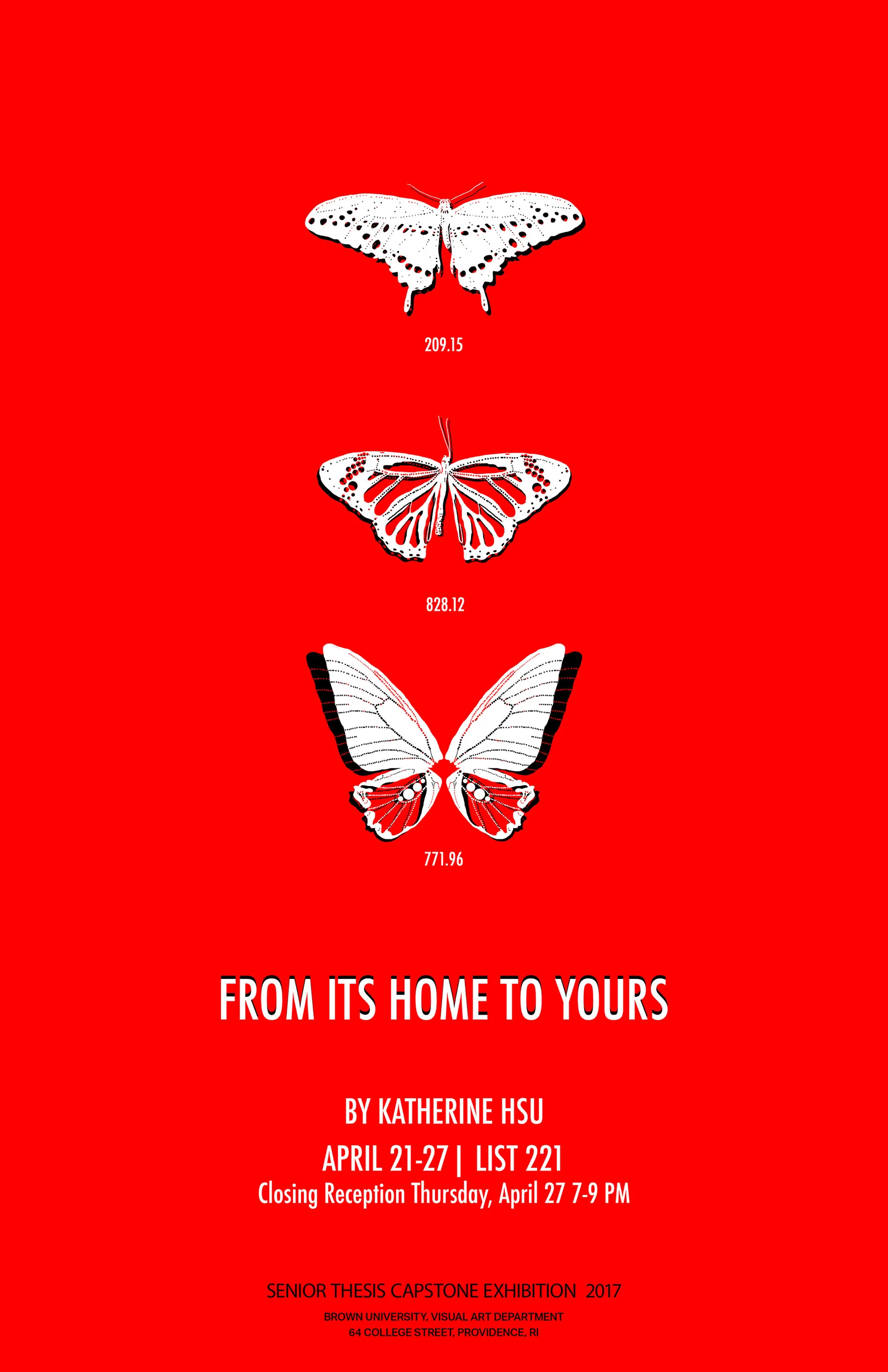 From Its Home to Yours Exhibition Poster | April 2017