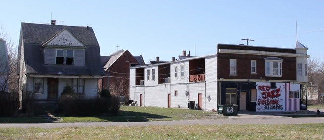 Site for the American Riad - the vacant lot will become a courtyard linking homes and businesses