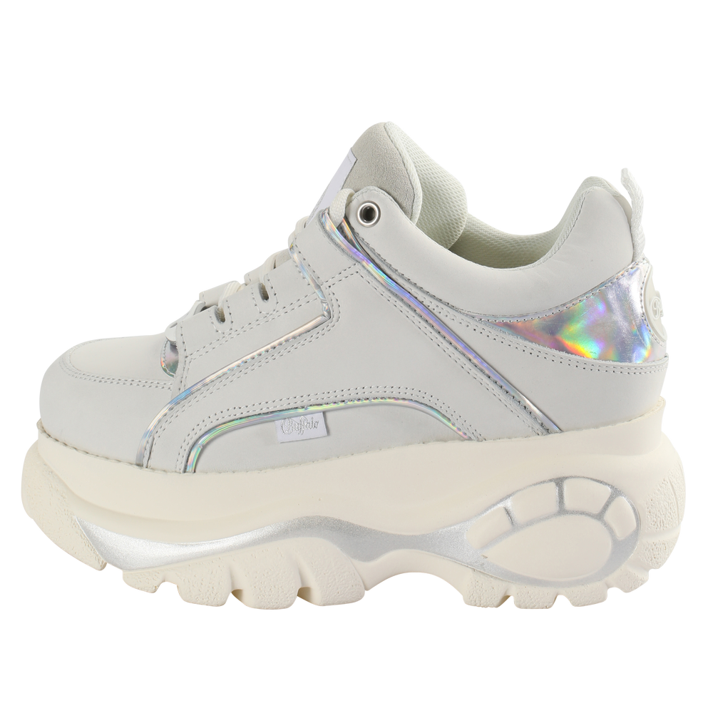 Buffalo Low Classic sneakers Off White/ Silver — Stallion Trading, Inc.