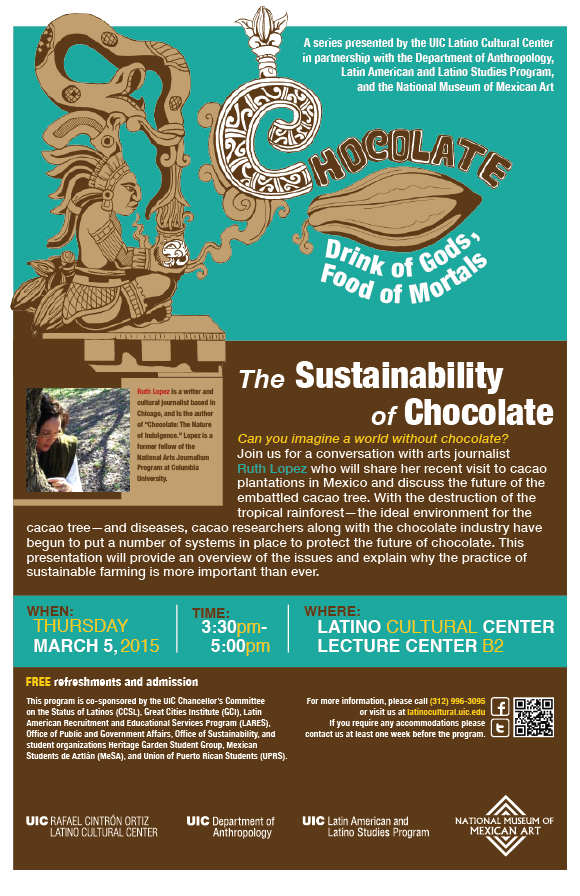 Poster. Chocolate, Drink of the Gods, Food of Mortals: the Sustainability of Chocolate