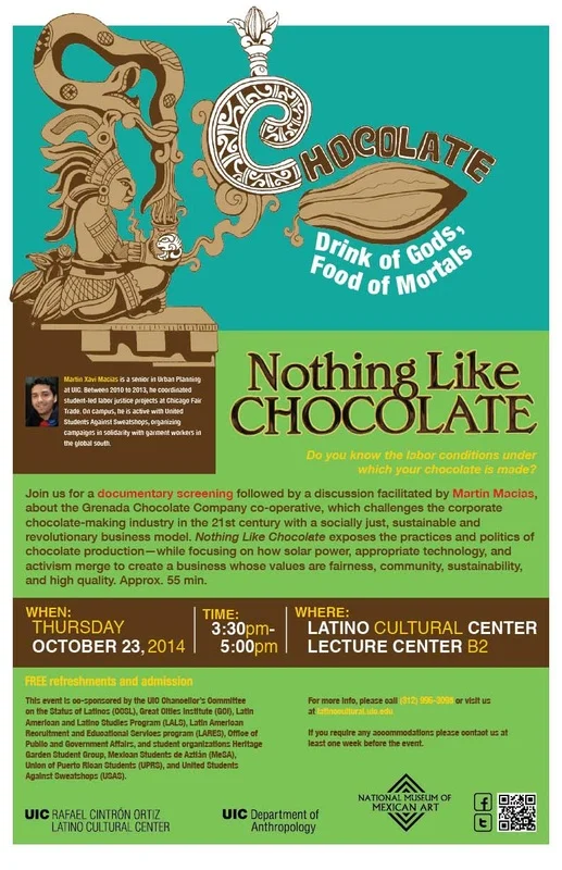 Poster. Chocolate, Drink of the Gods, Food of Mortals: Nothing Like Chocolate