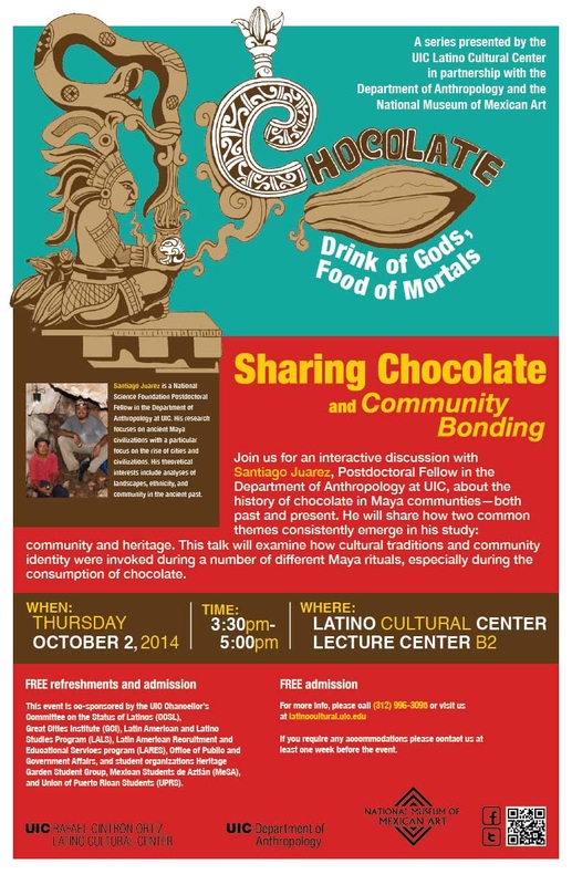 Poster. Chocolate, Drink of the Gods, Food of Mortals: Sharing Chocolate and Community Bonding