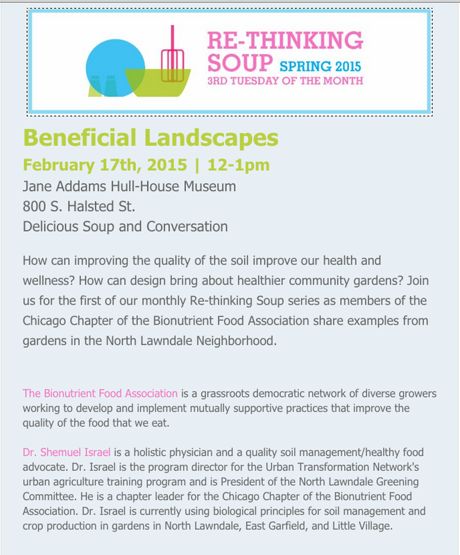 Poster. Re-Thinking Soup: Beneficial Landscapes