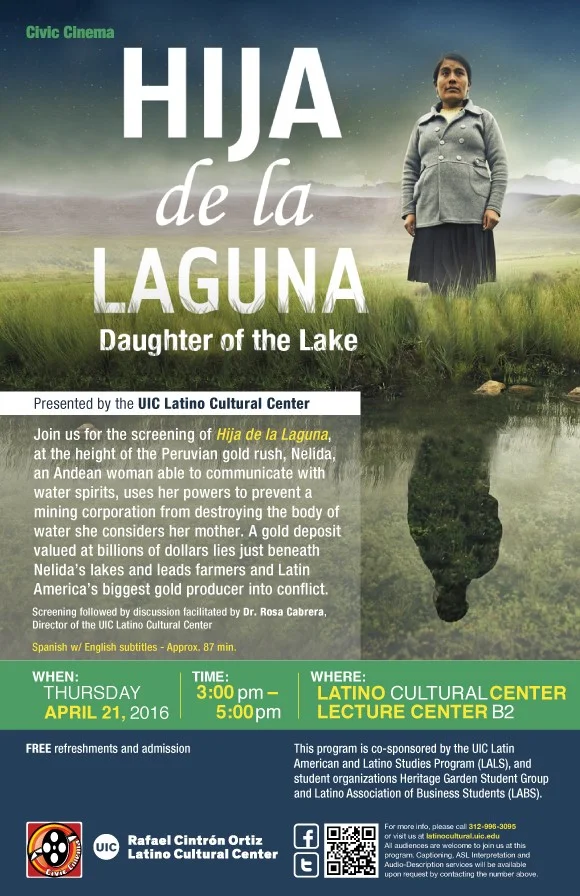 Poster. Civic Cinema. Hija de la Laguna. Daughter of the Lake