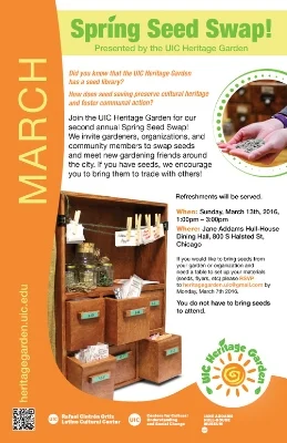Flyer for the Spring Seed Swap