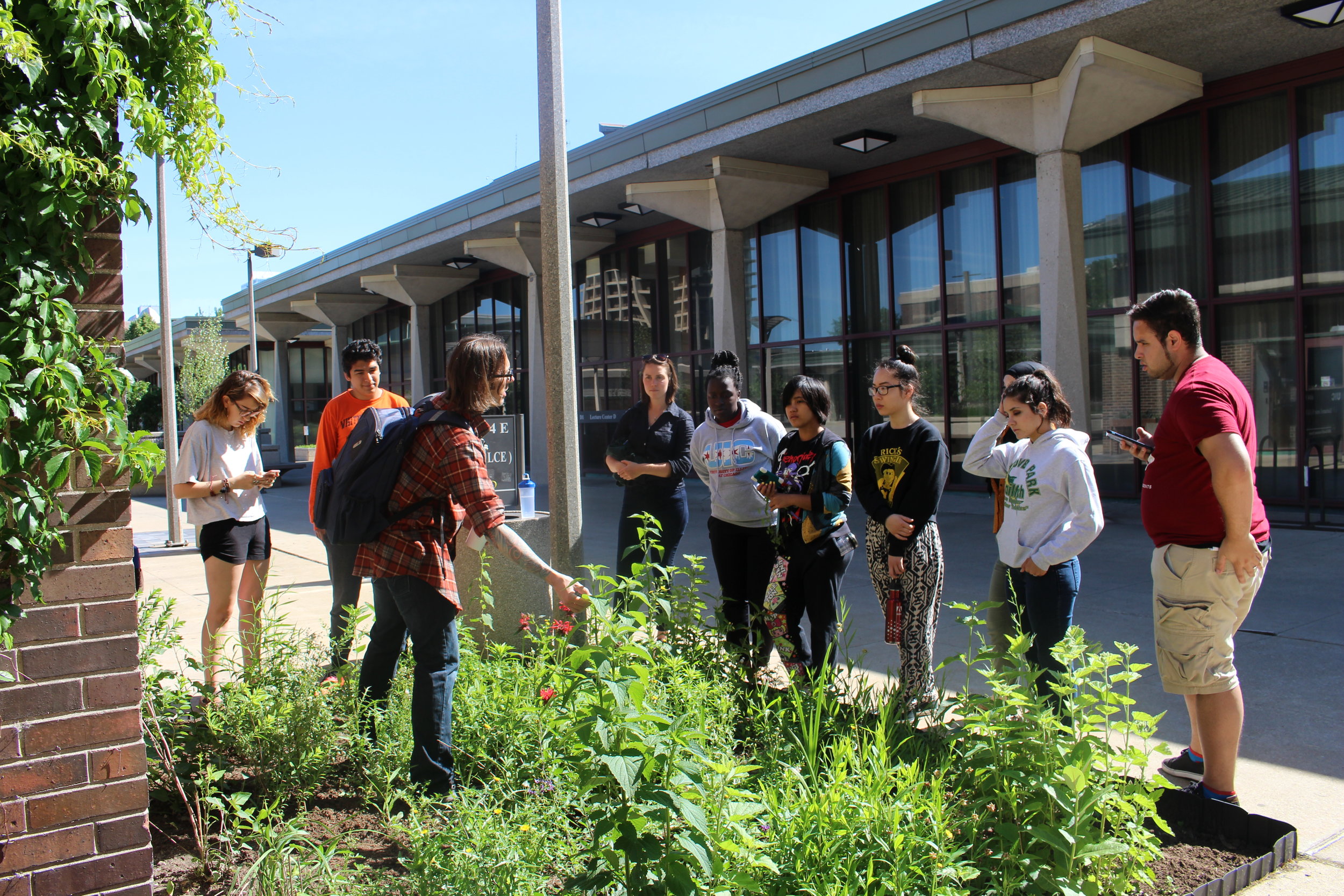 Heritage Gardeners learning about site