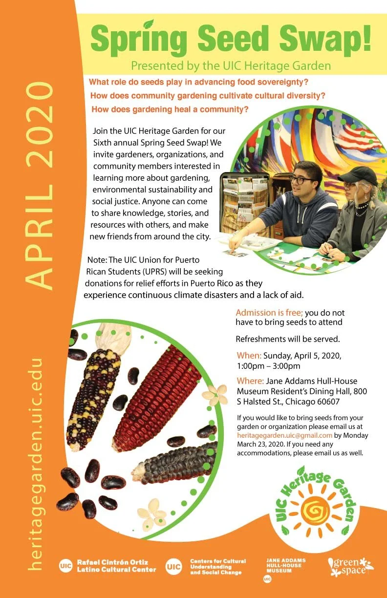 Spring Seed Swap poster- Canceled