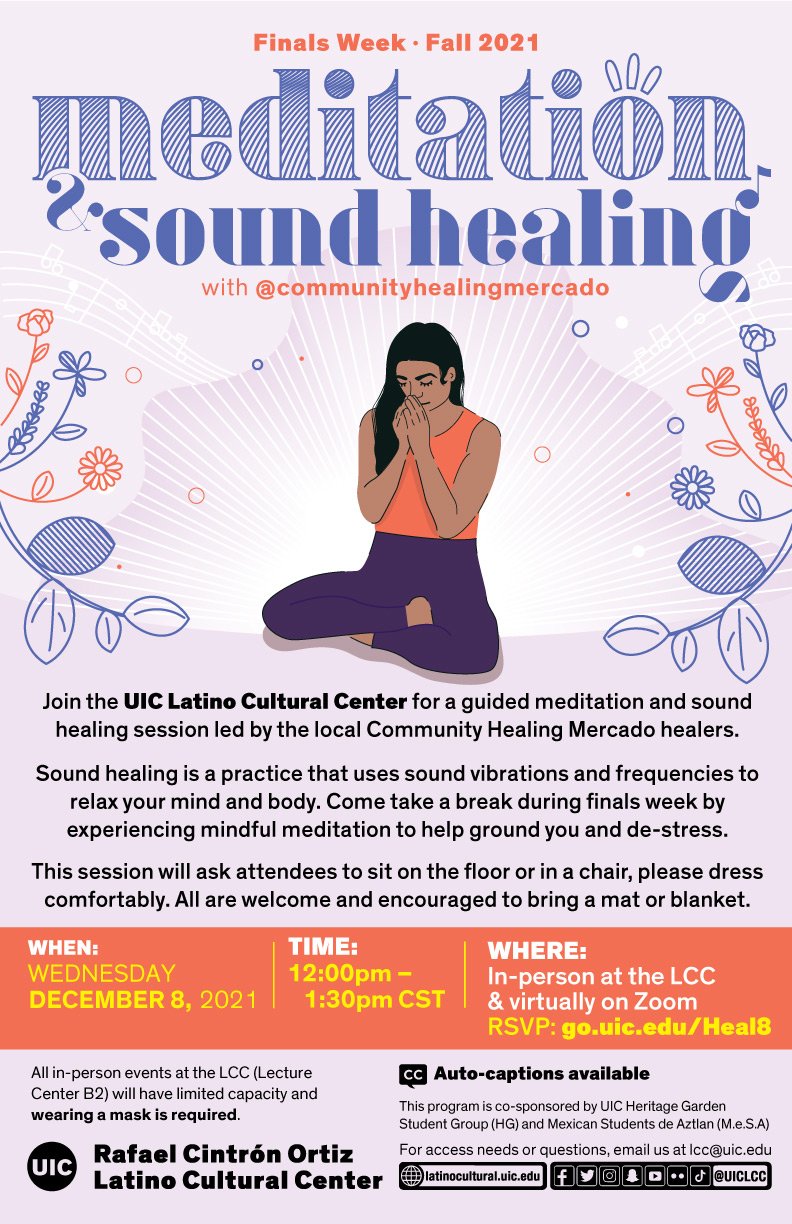 Meditation and Sound Healing Poster