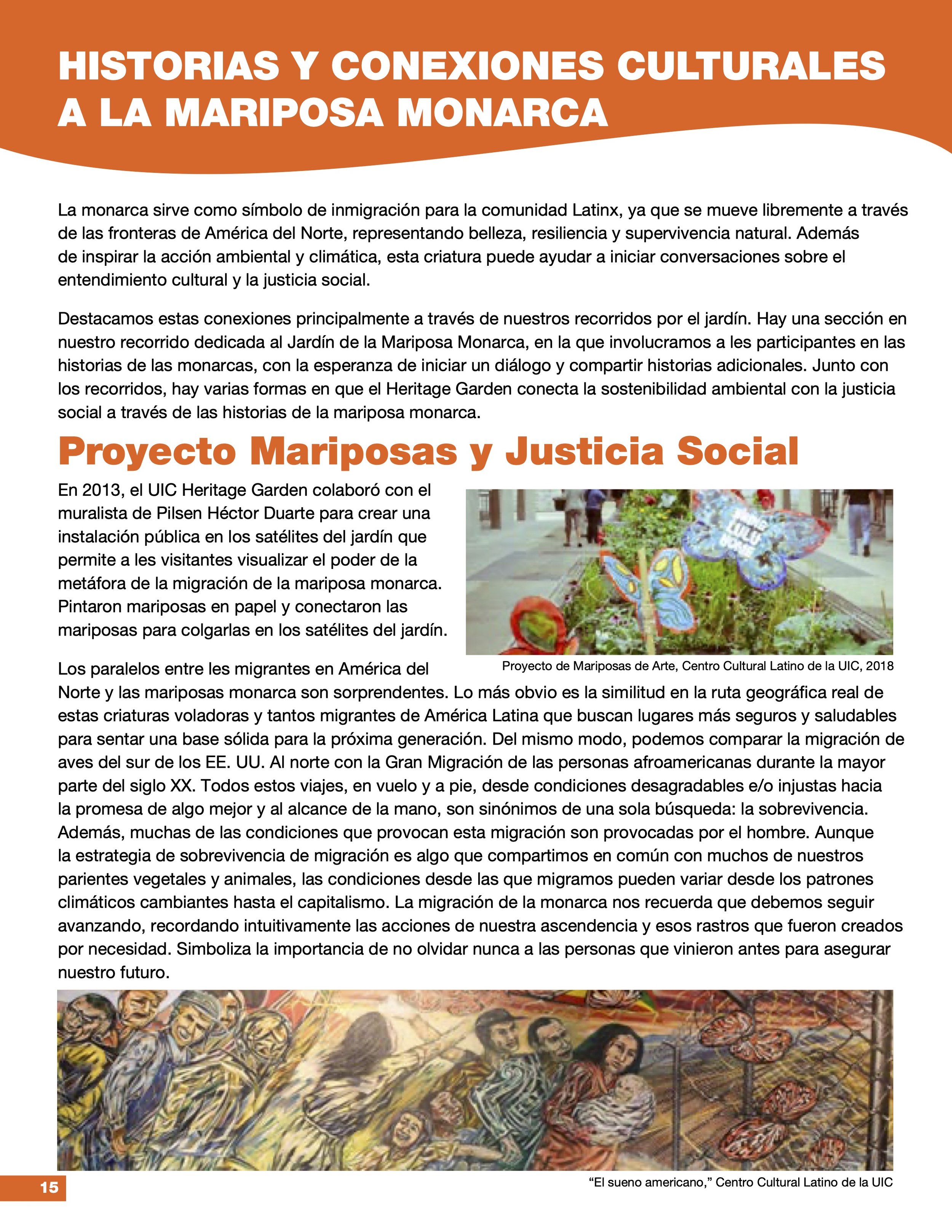 Guía Monarca Proyecto Mariposas y Justicia Social.