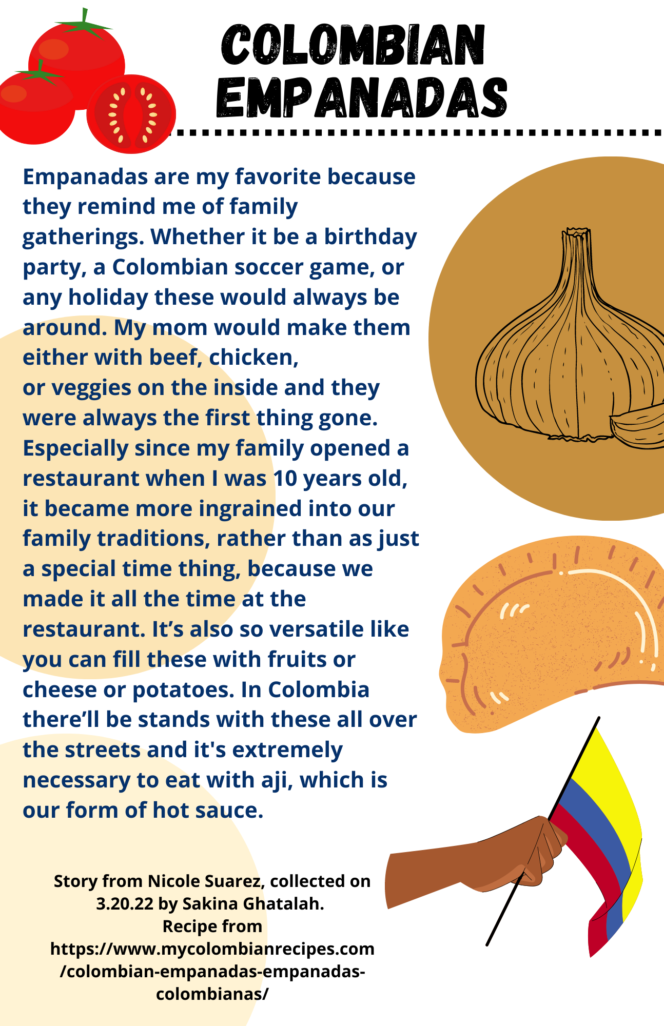 Colombian empanadas story