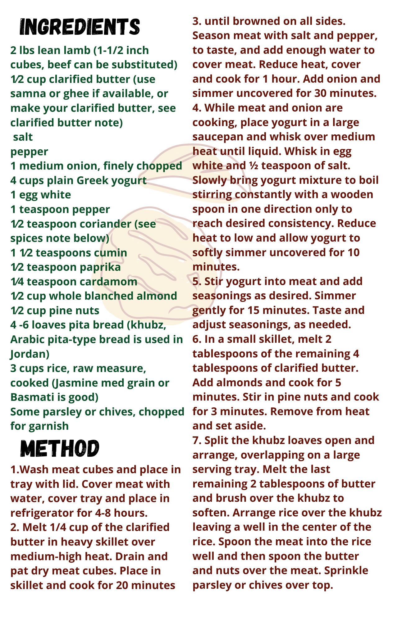 Mansaf recipe