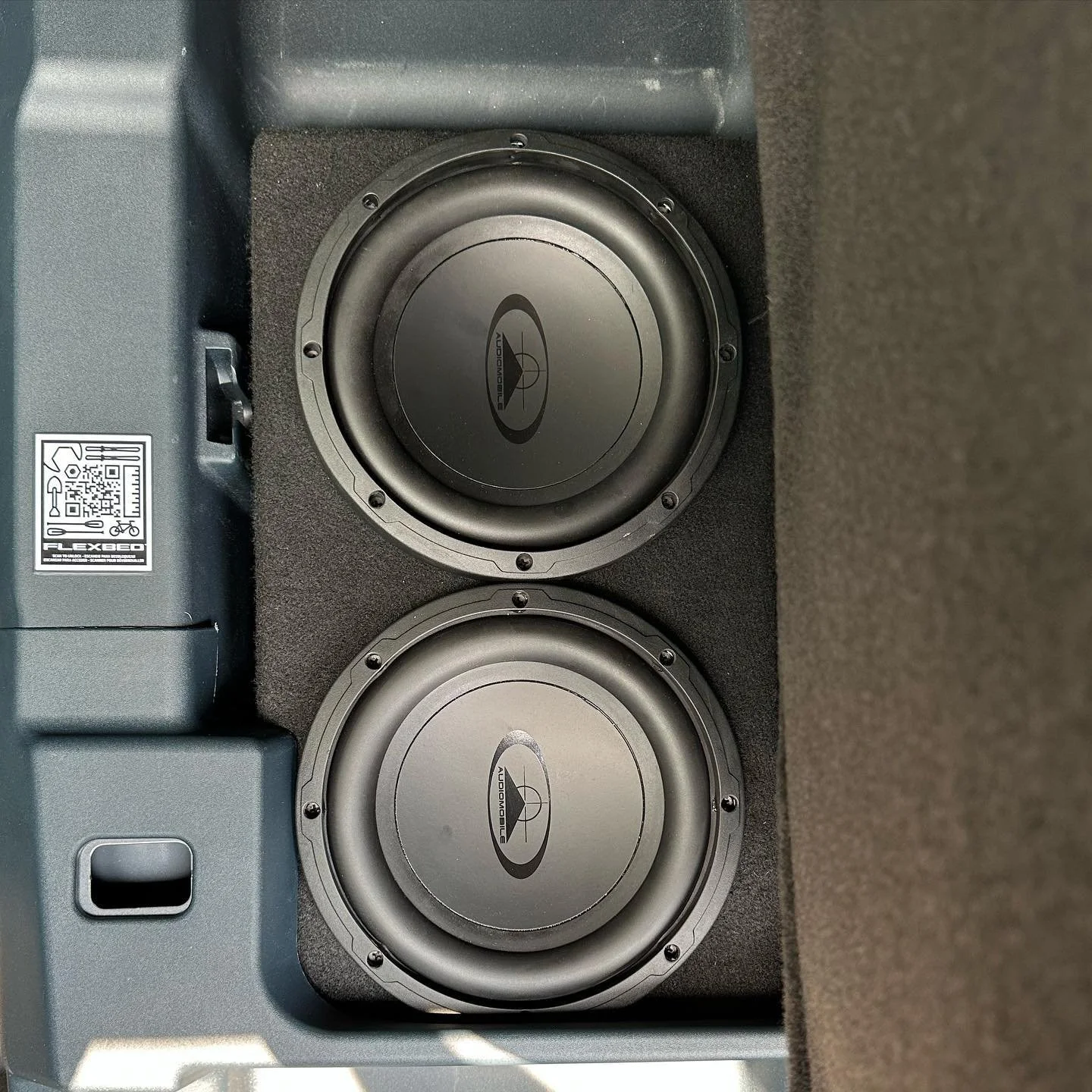 2023 Ford Maverick Bass Upgrade. Stage 1 enclosure for a single @audiomobileusa Evo 8&rdquo; Subwoofer and MCAR Radiator. Awesome way to get the bass that is missing from the factory system without loosing much space. 

#audiomasteratx #keepaustinban