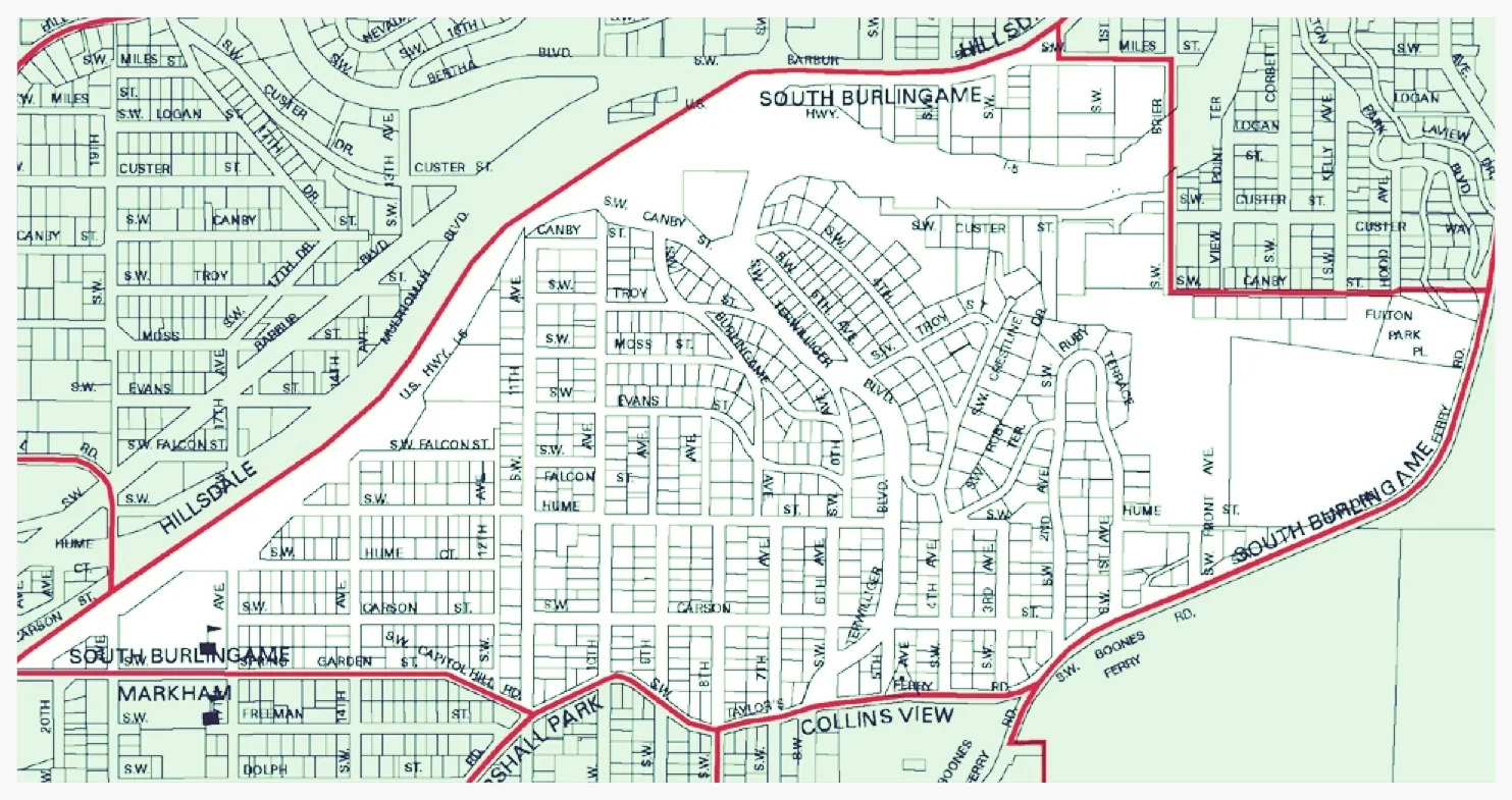 South Burlingame Neighborhood Map