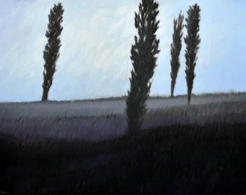 HILLTOP SENTINEL, OIL ON CANVAS, 31"H 41"W