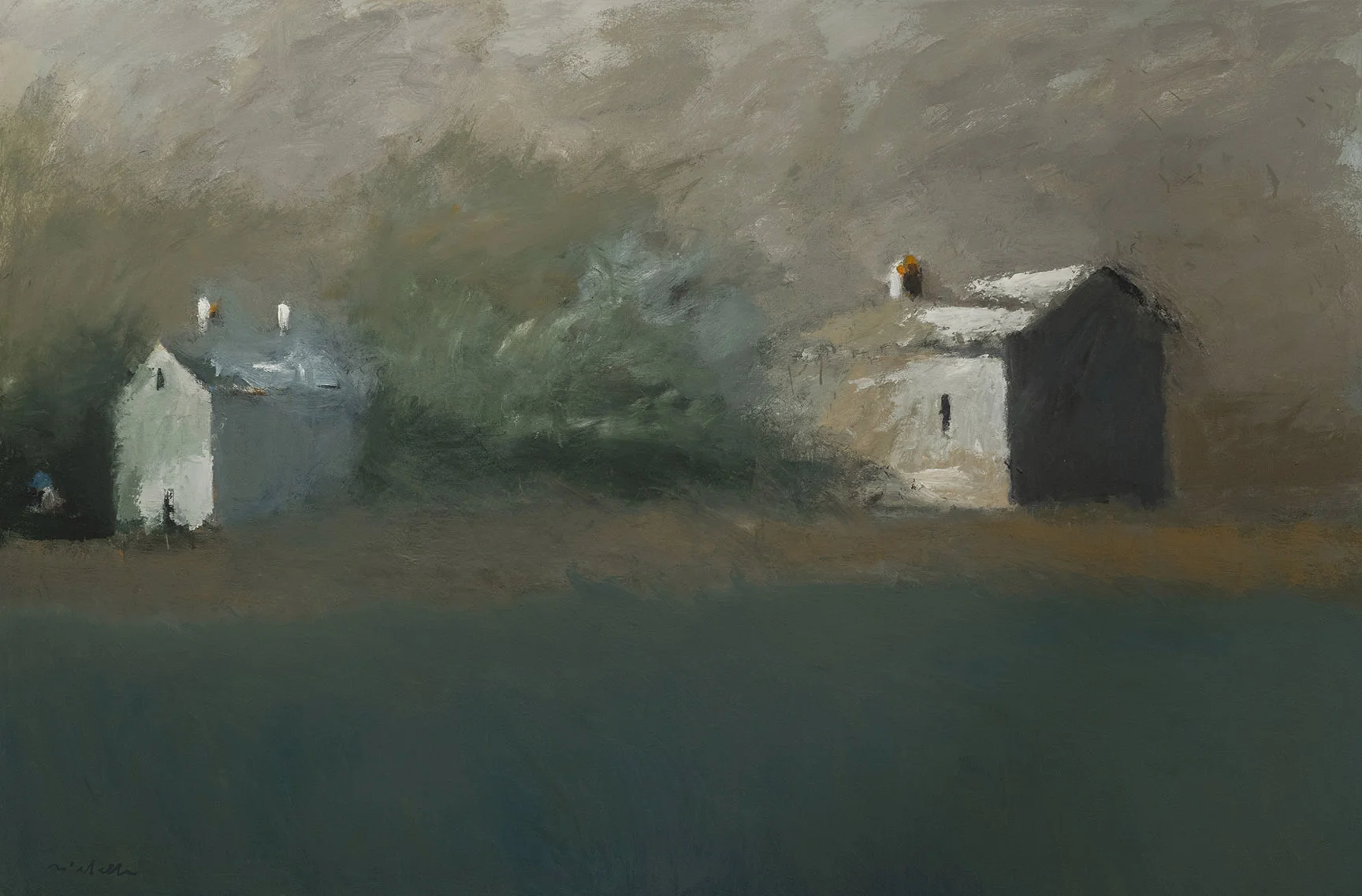 BETWEEN THE TREES oil on canvas 48"h x 72"w SOLD