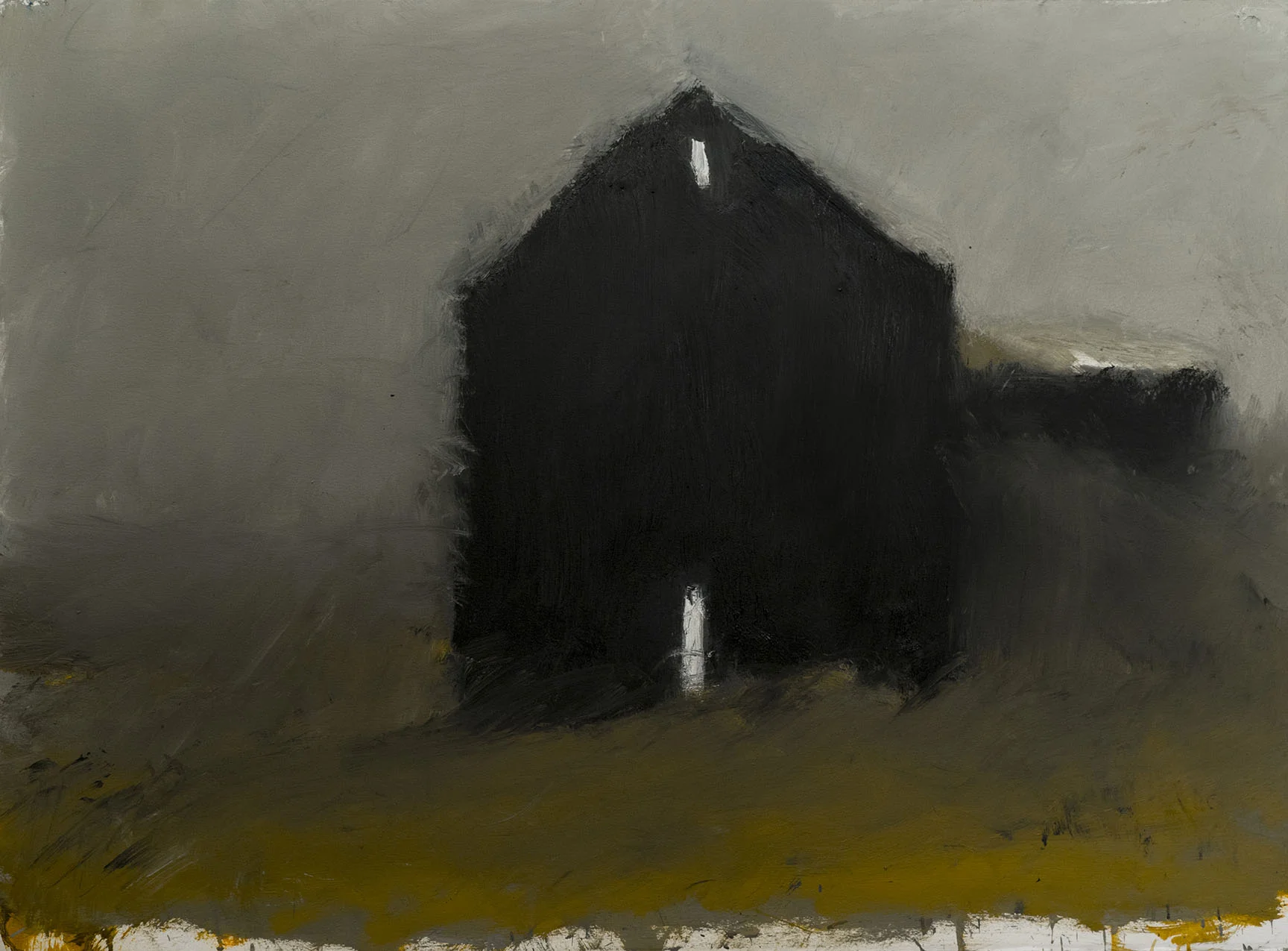 UNCHARTED TERRAIN #12 oil on paper 22"h x 30"w SOLD