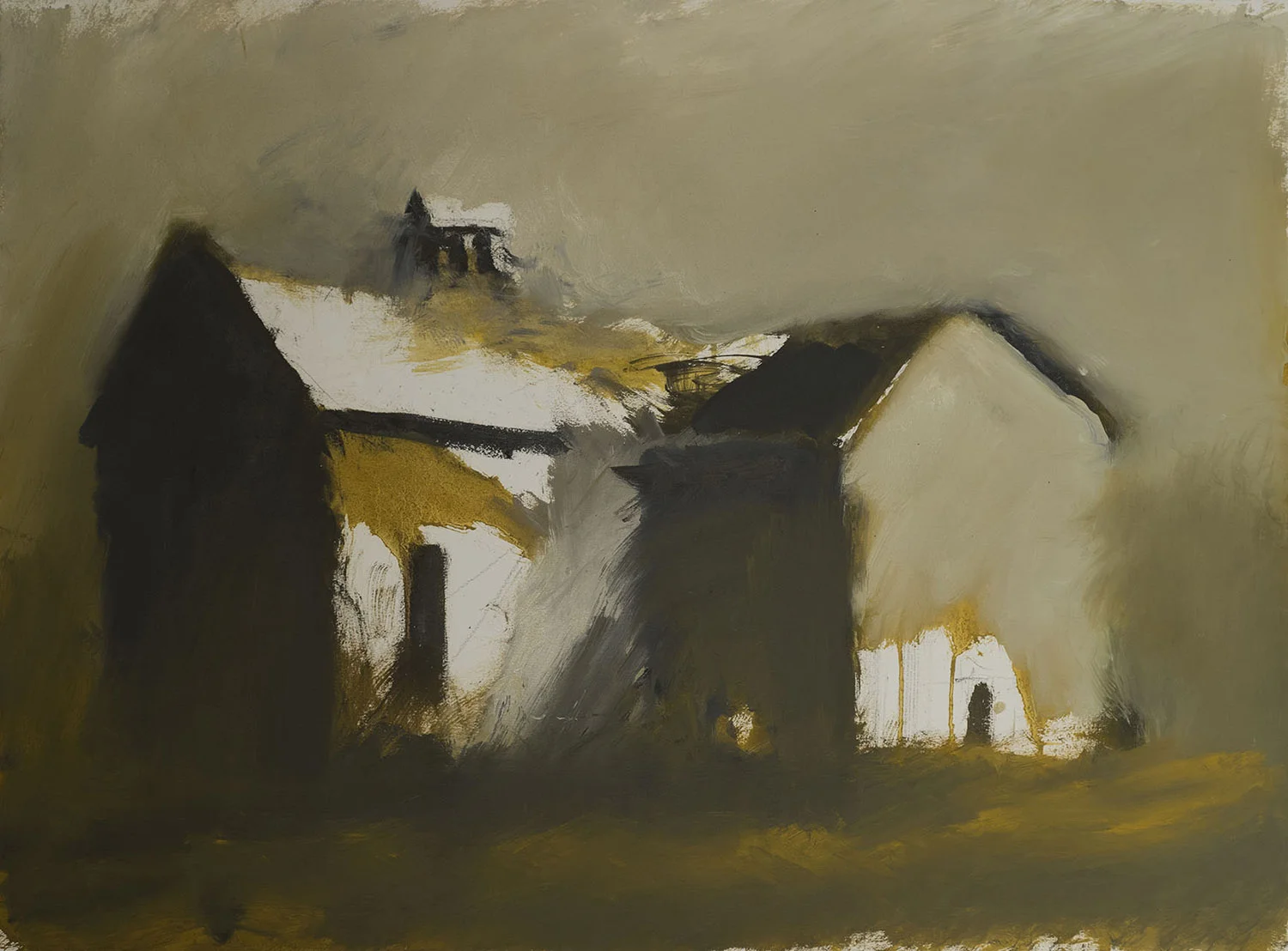 UNCHARTED TERRAIN #1 oil on paper . 22”h x 30”w