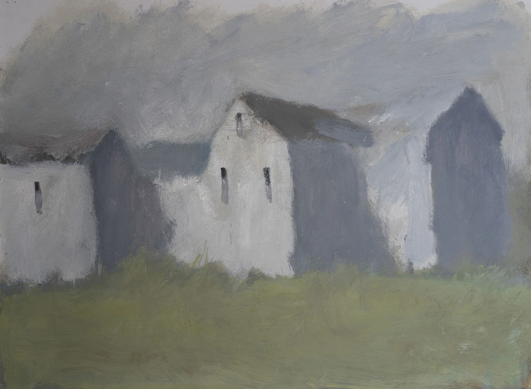 UNCHARTED TERRAIN #5 Oil on paper 22"h x 30"w