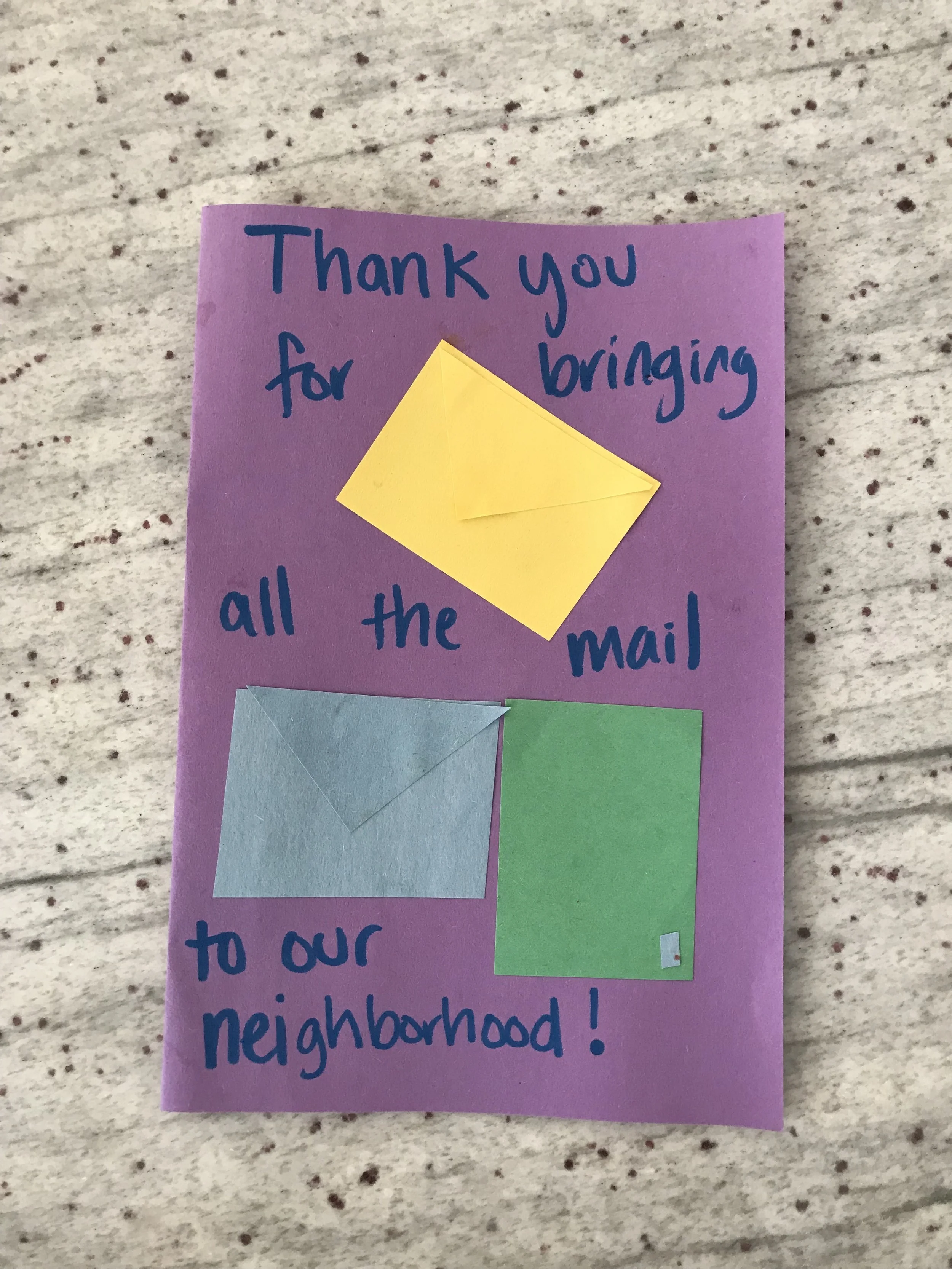 Thank you for our Mail Carrier