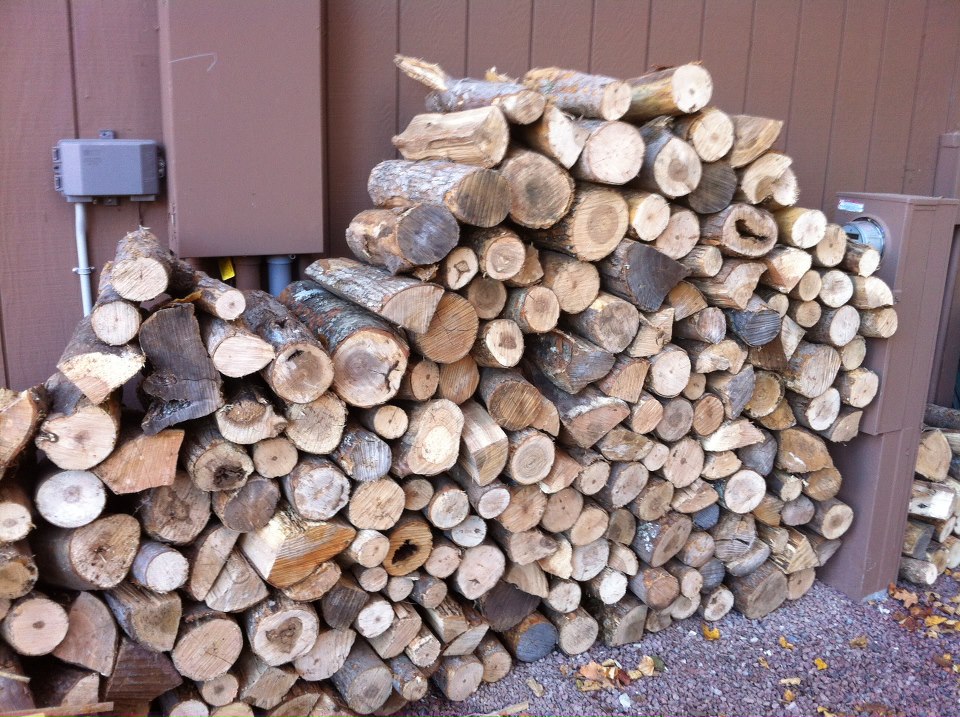  Our well-stocked woodpile. 