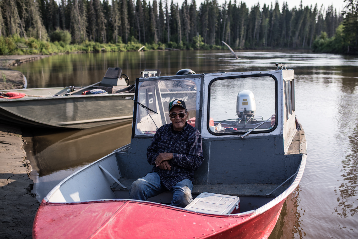  Archie Antoine is an Elder from Mikisew Cree First Nation. He is in his 80s and still lives on his trapline, July 2017. 