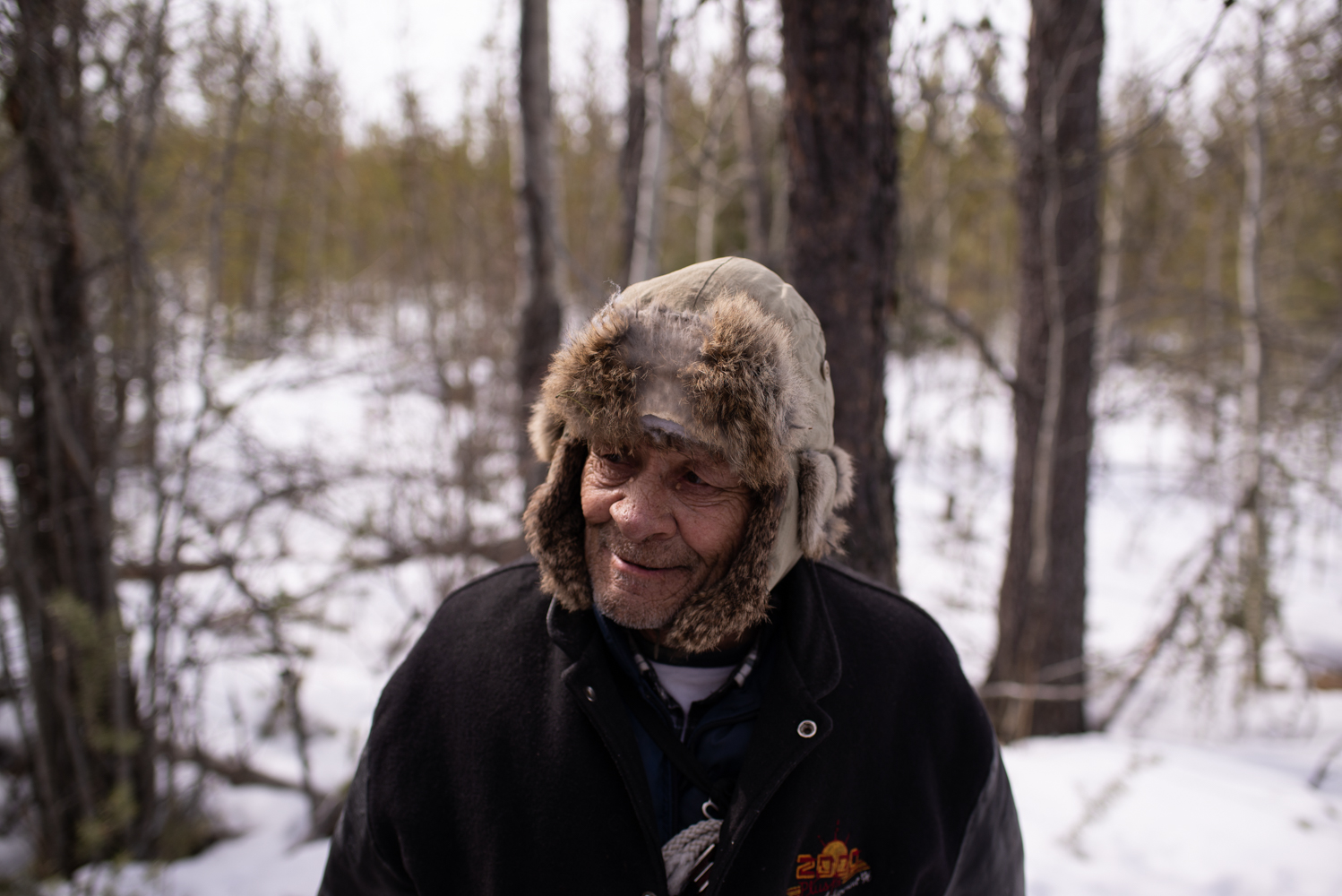  Massey Boucher is a Métis trapper who lives on his line south of Fort McMurray, April 2018. 