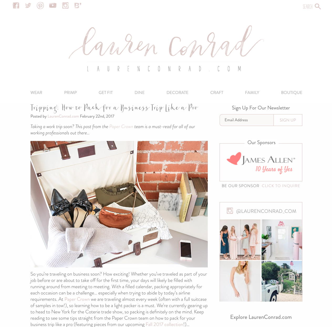 Lauren Conrad Blog
