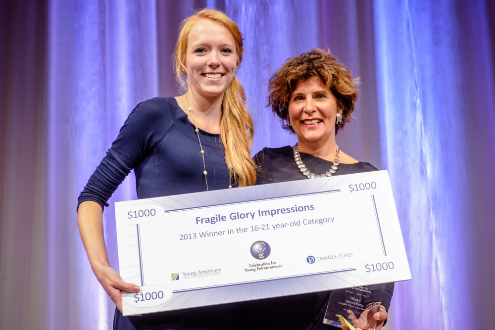 F.G.I., won first place in the 16-21 age category for the Celebration for Young Entrepreneurs ( CYE ) business contest in 2013 ( acceptance speech ) .