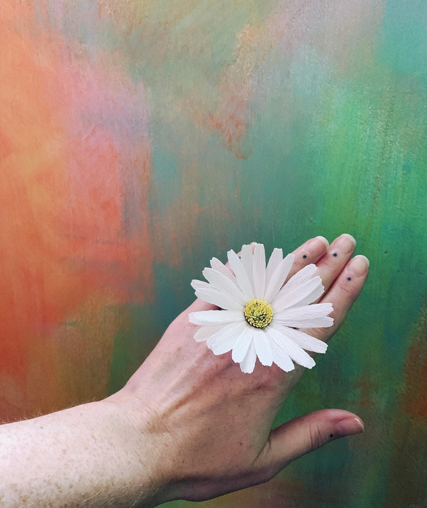 Those dimples at the tip of each petal. 🥹 Third photo has the pre-dimple view. Which one do you like more? 
.
.
#paperpetaler #paperflower #paperdaisy #whiteflower #dearborn #paperflorist #handmadeflowers #paperflowers #paperartist #daisyflower