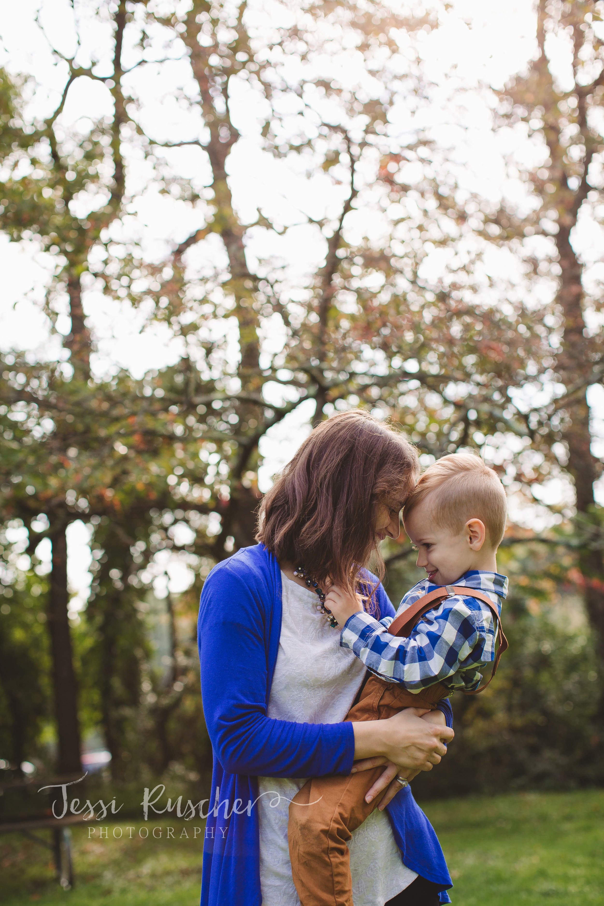 mom and son