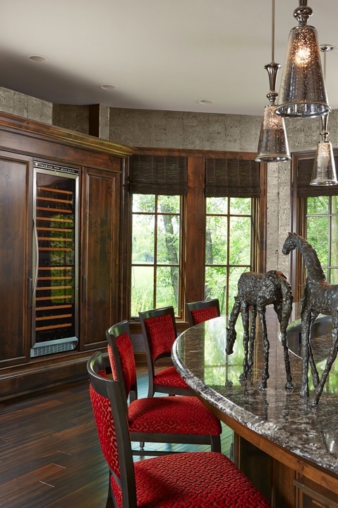 Lower Level Bar with Wine Fridge
