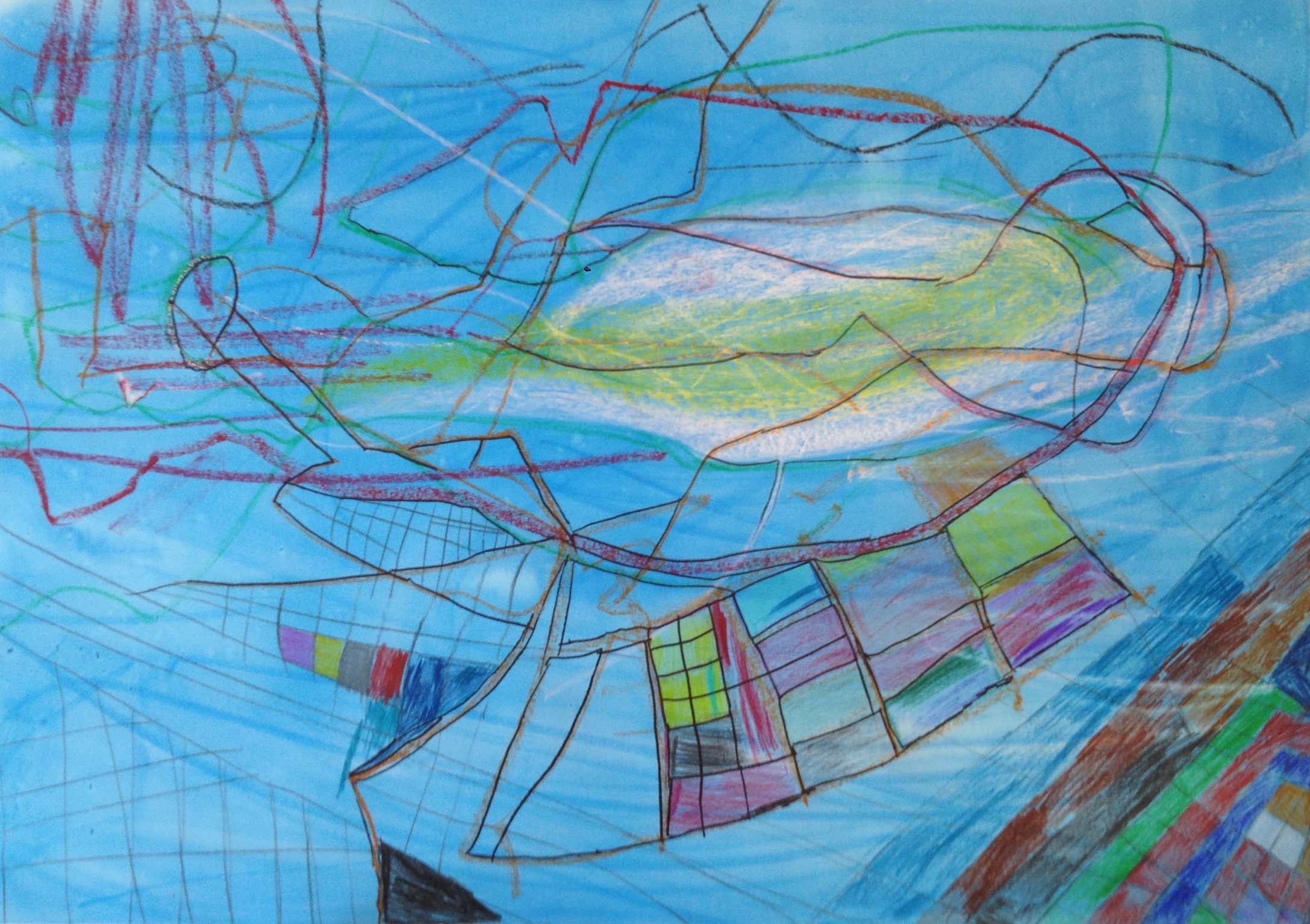 Abstract Blauw - Acryl - Thomas Meersman - 2014