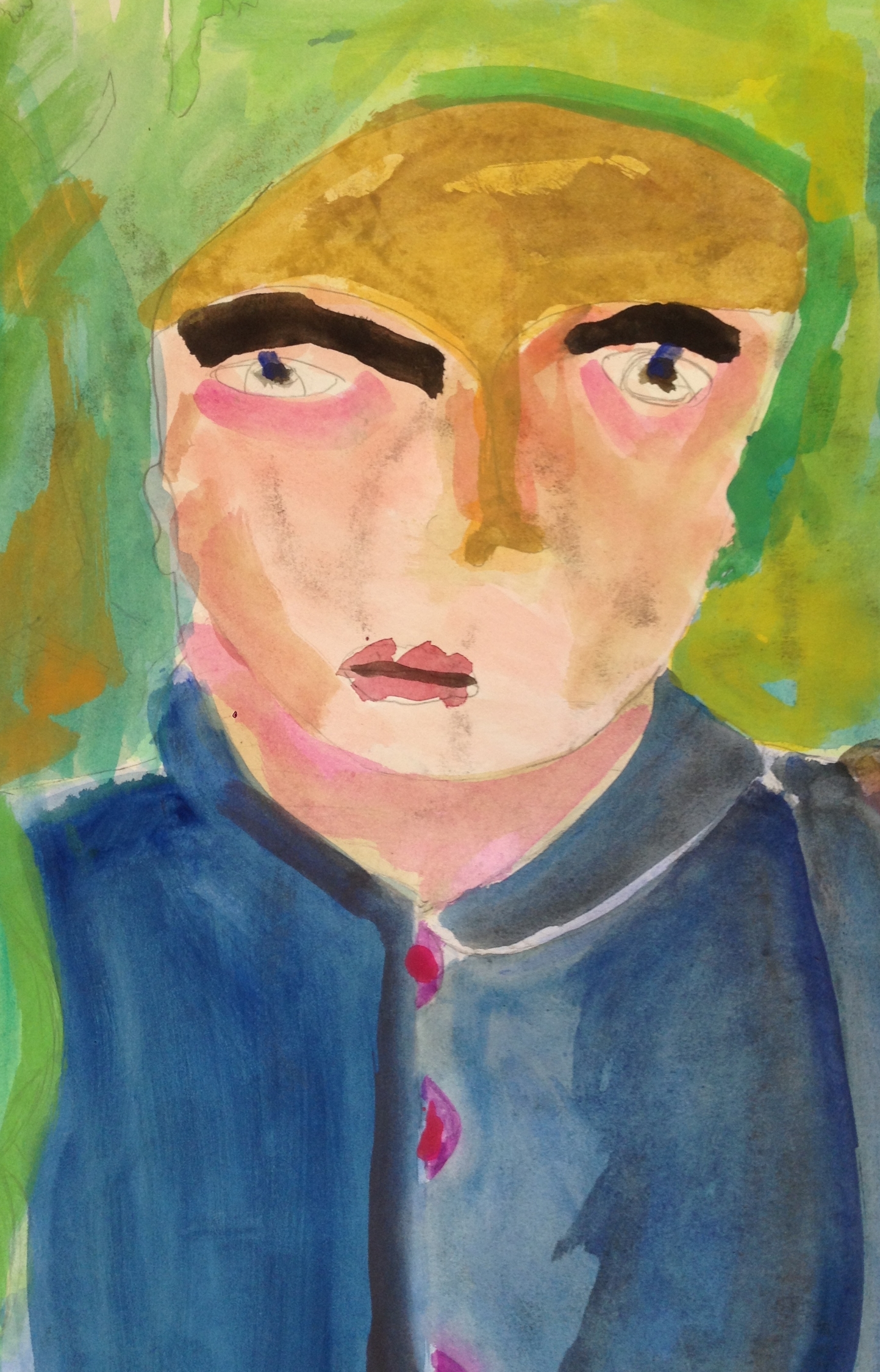 Detail 2 Mannen - Waterverf - Robrecht Met den Anxt - 2014