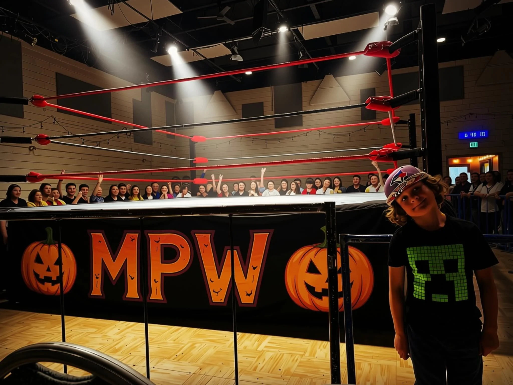 The stage is set for @mpwwrestling Halloween 🎃 show !