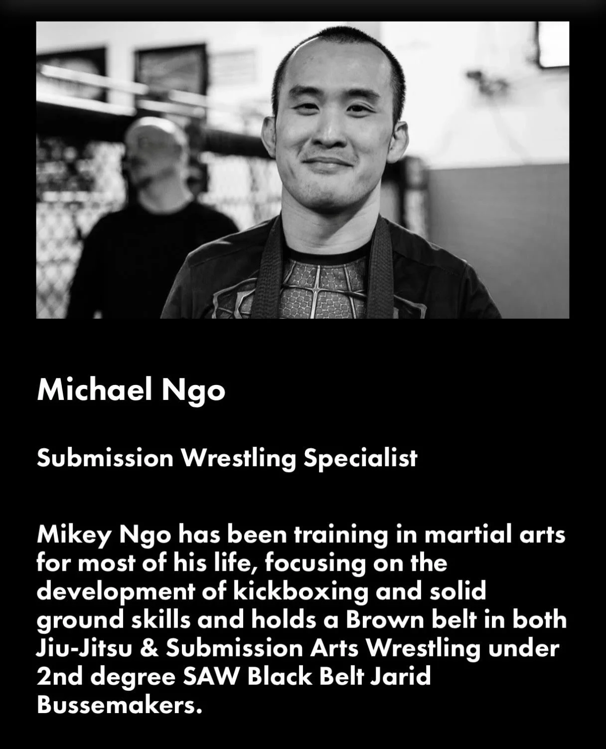 Michael Ngo, levelled up over the weekend at the @josephlindal seminar and was awarded the rank of brown belt by @datappa 

When the fight hits the ground, athletes rely on the expertise of Michael &ldquo;Mikey&rdquo; Ngo. A lifelong martial artist w