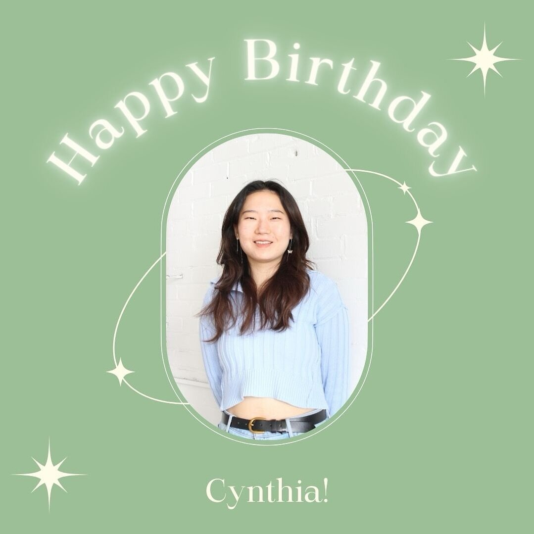 Happy birthday Cynthia! We hope your day is as lovely as you are!! 🤍🧁✨