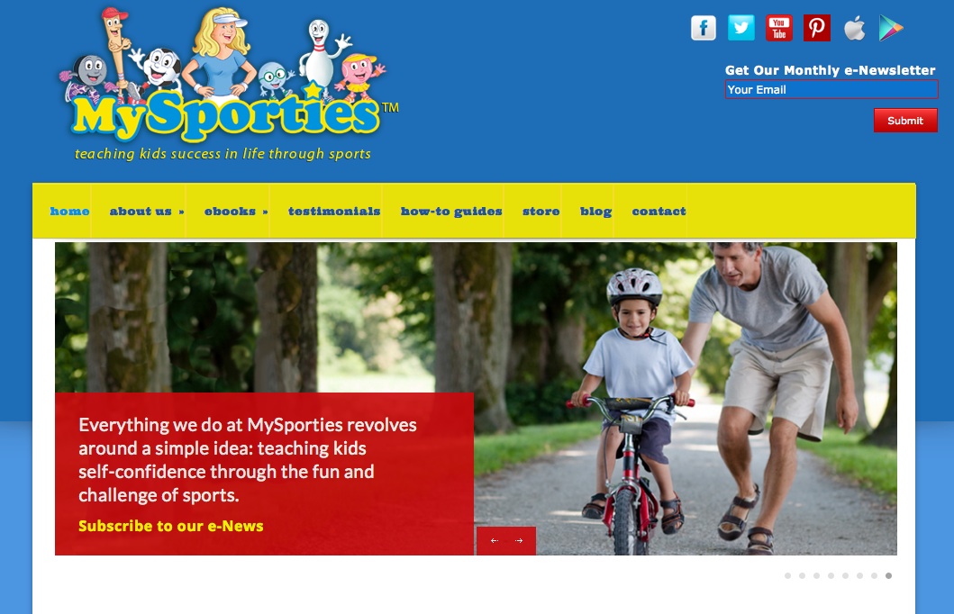 Web site for a sports coach for kids.