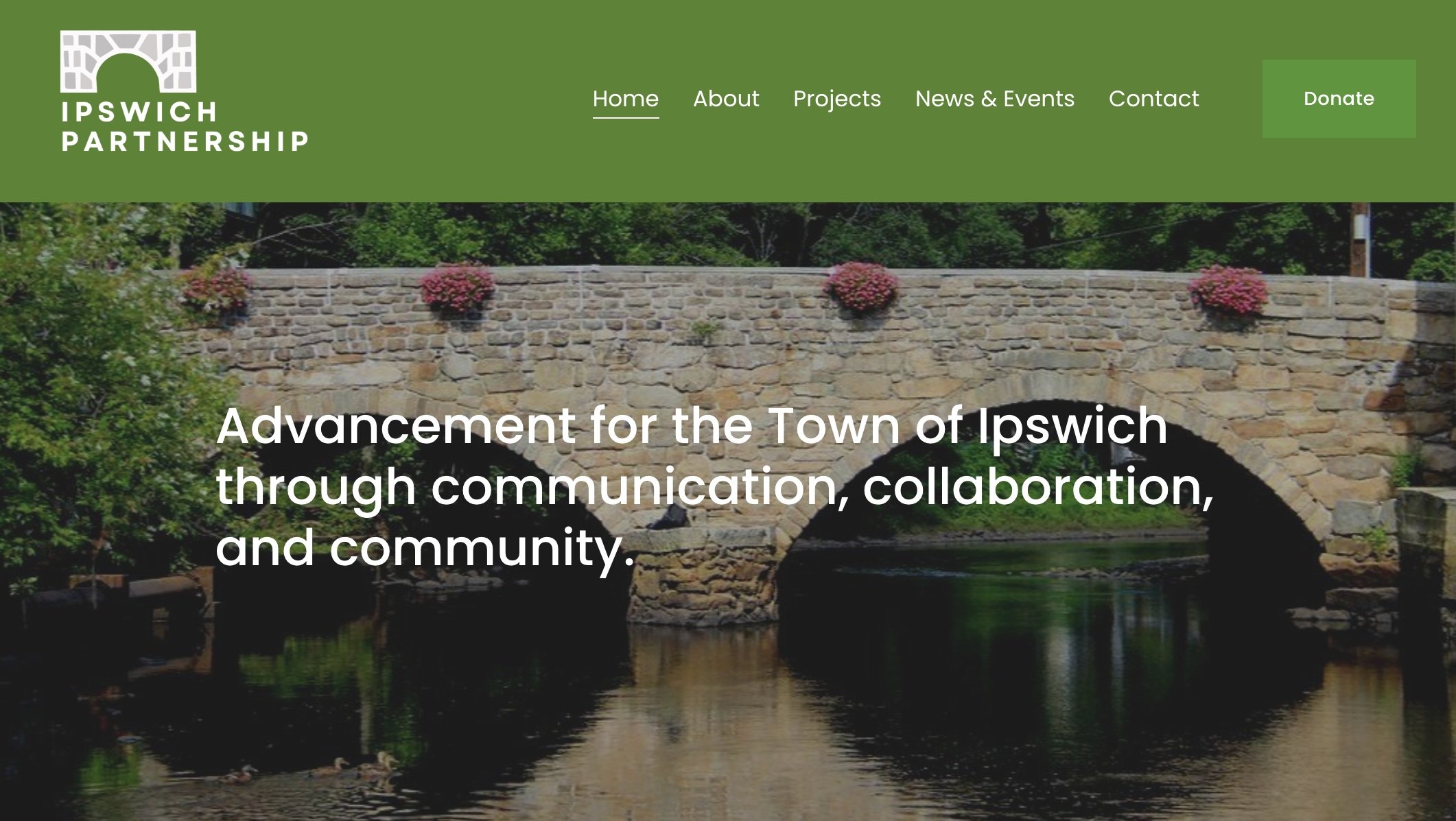 Web site for the Ipswich Partnership, a non-profit focused on community projects in Ipswich, MA.