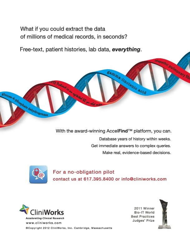 Print ad for Cliniworks, a big data management software company.