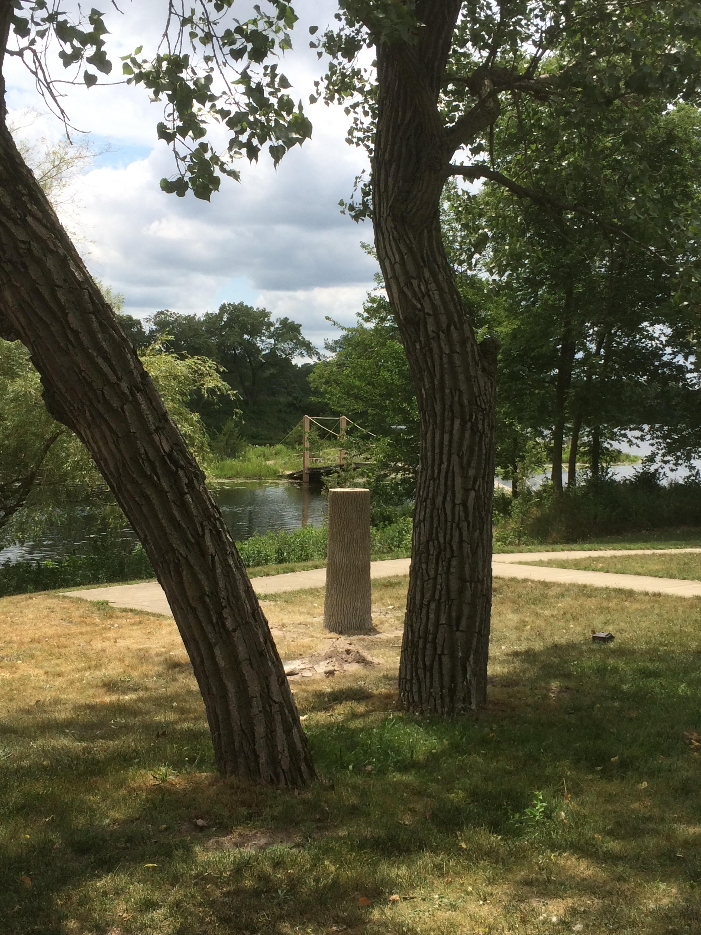 In Memoriam, EAB sculpture in Marquette Park. Gary Indiana.