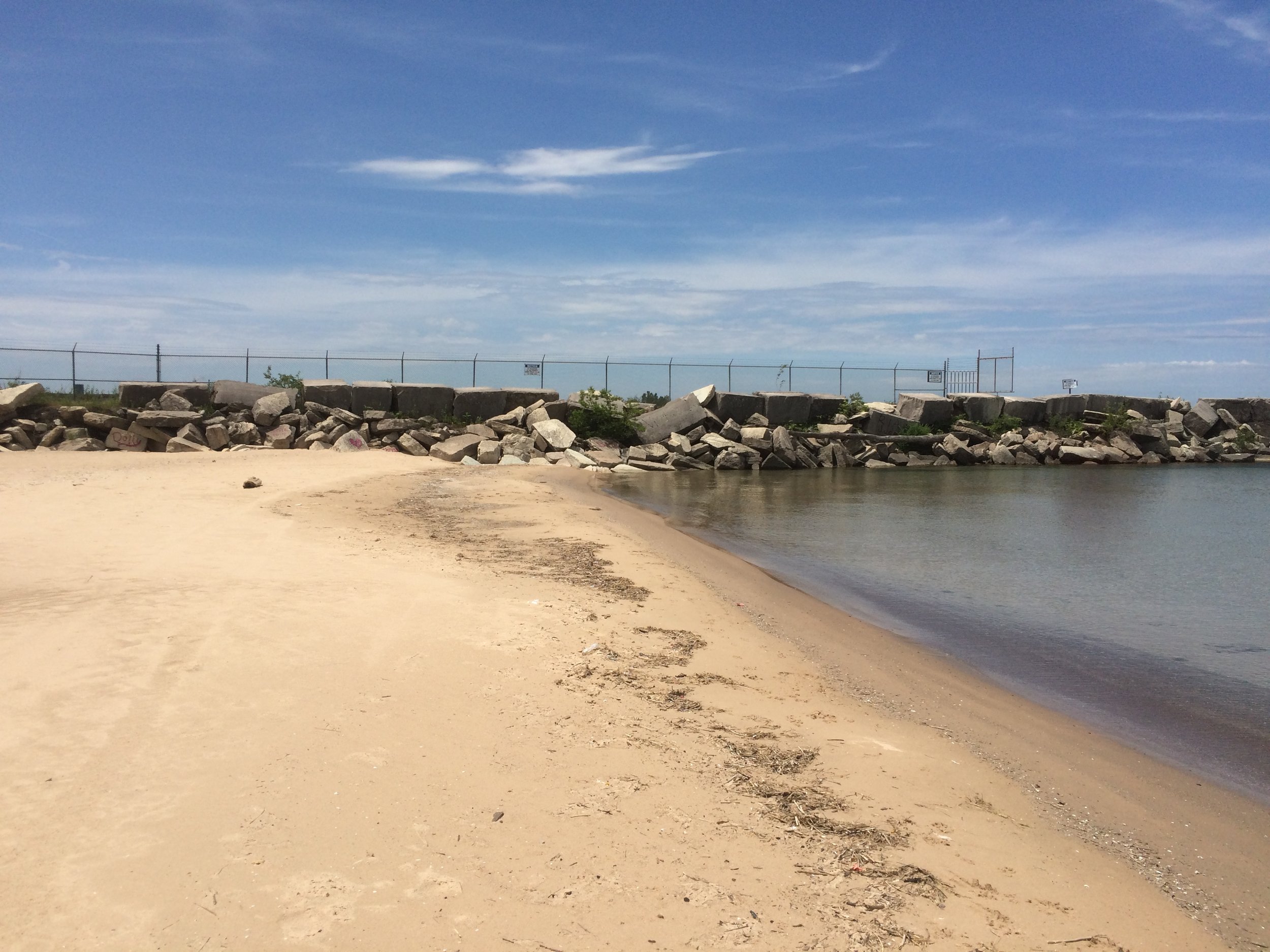 The east barrier of US Steel - adjacent to the national park