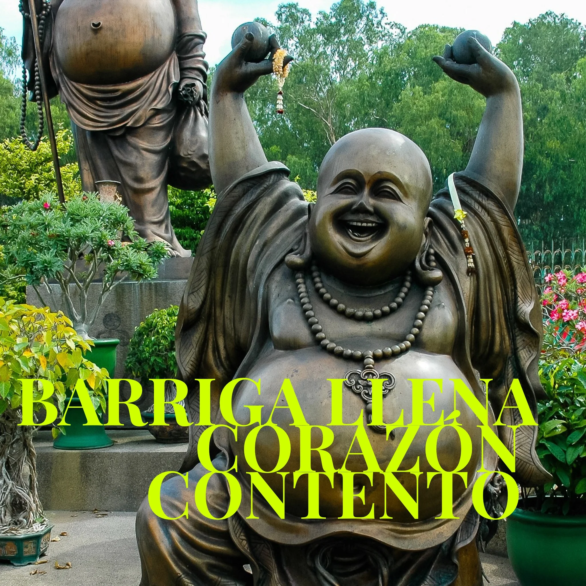 Read Spanish Phrases: barriga llena, corazón contento.