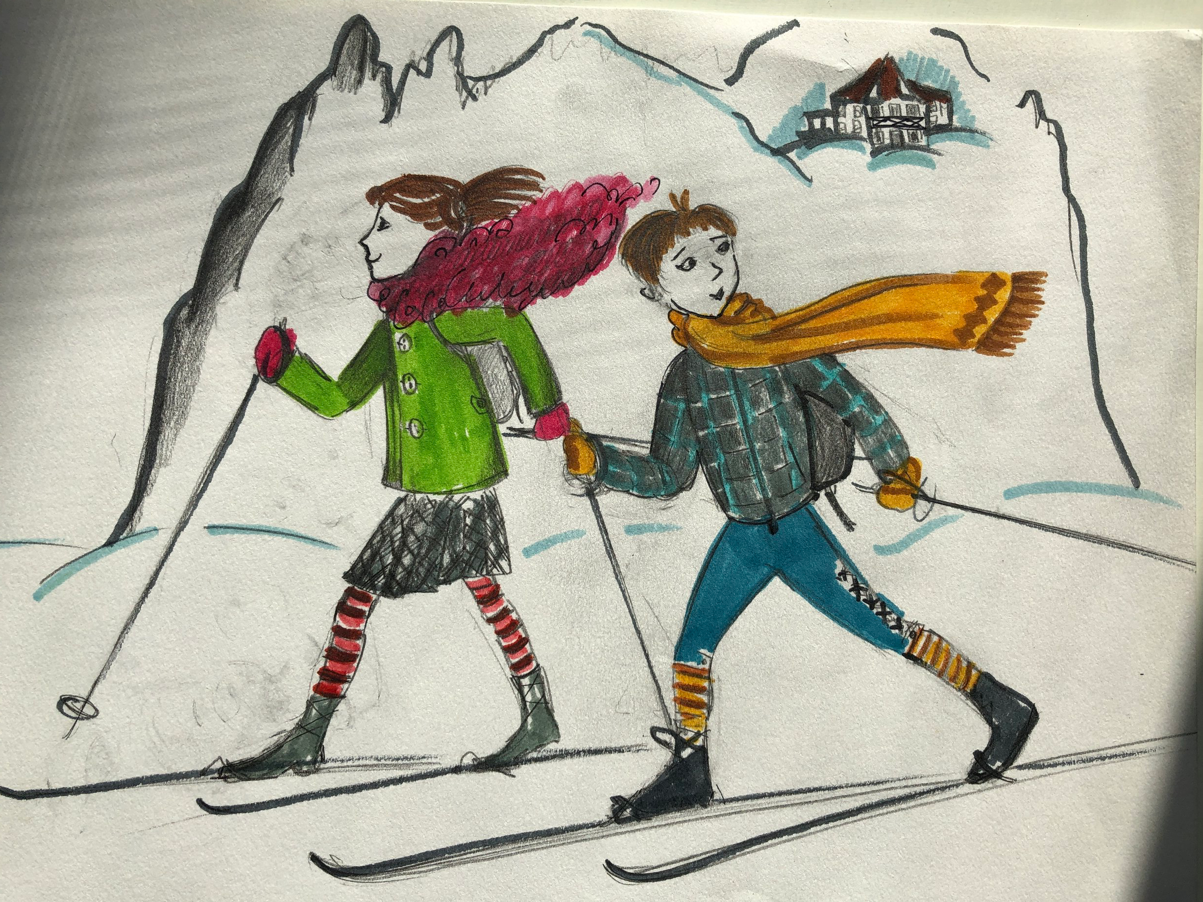 Sketch for Harry in the Alps